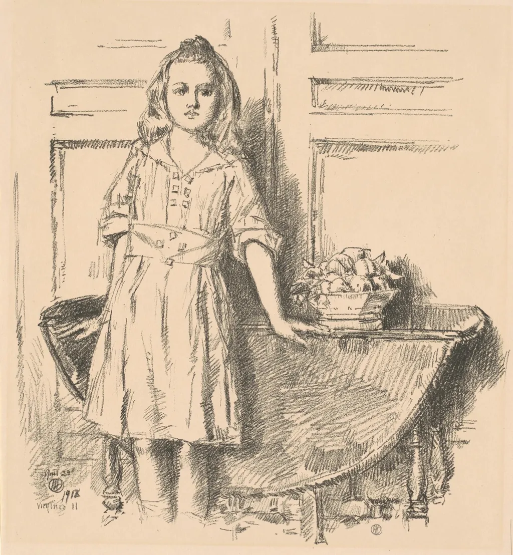 Virginia, by Childe Hassam, ink, 1918