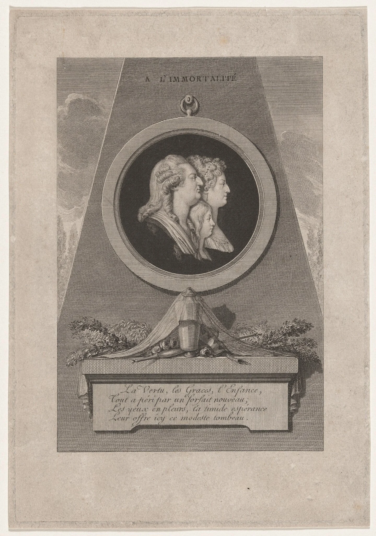 Louis XVI, Marie-Antoinette, and the Dauphin, detail