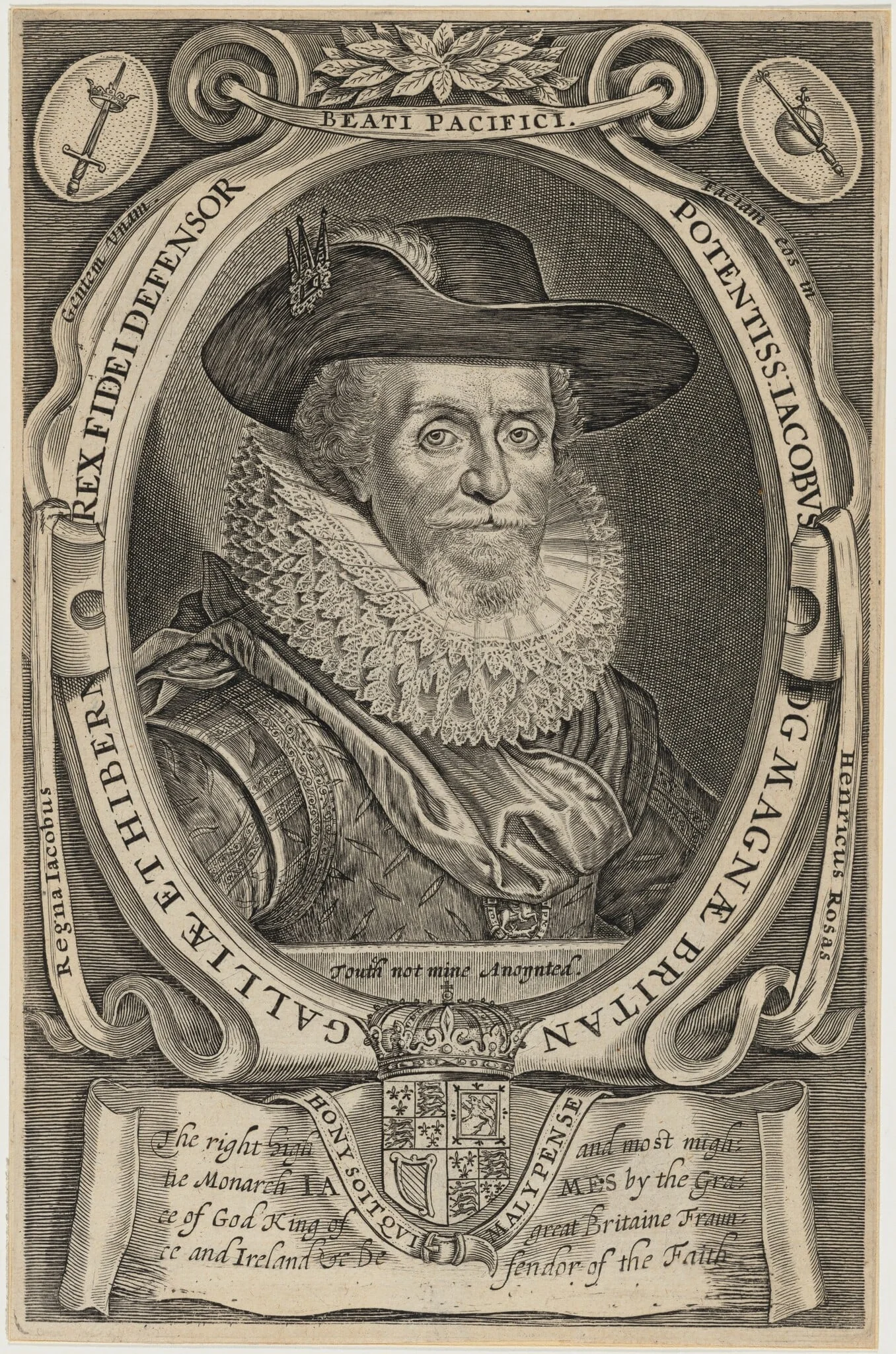 James I, King of England, detail