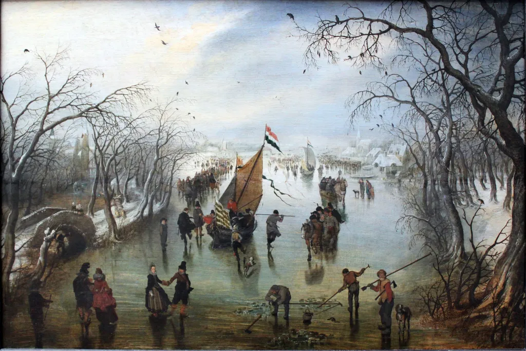 The winter, by Adriaen van de Venne, paint, 1614