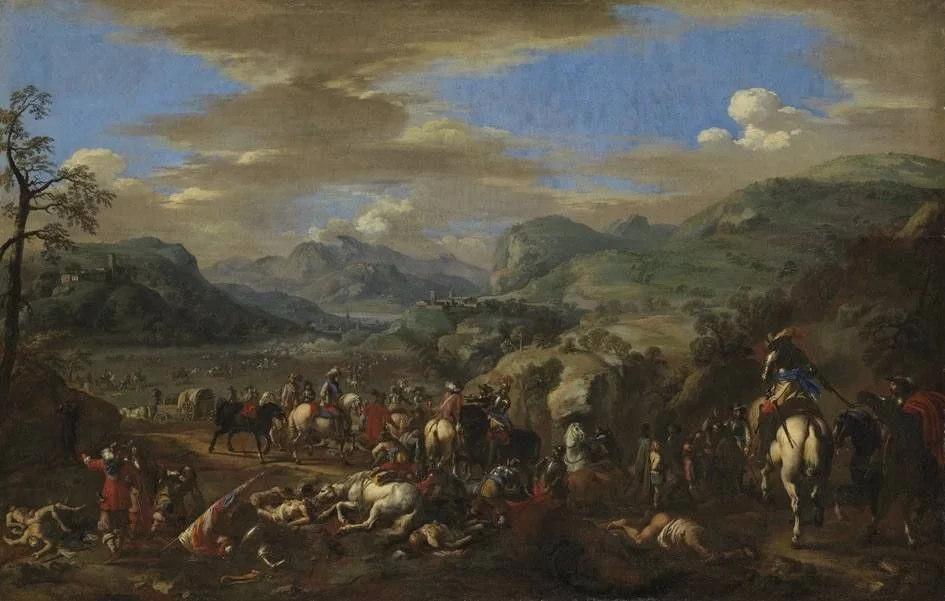 Abzug der Reiterei (angeblich), detail