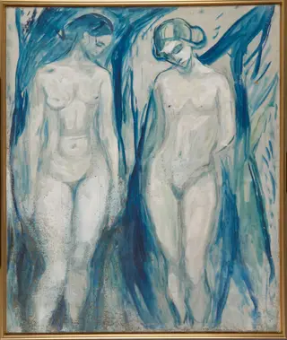Two Graces, by Edvard Munch, oil, 1927
