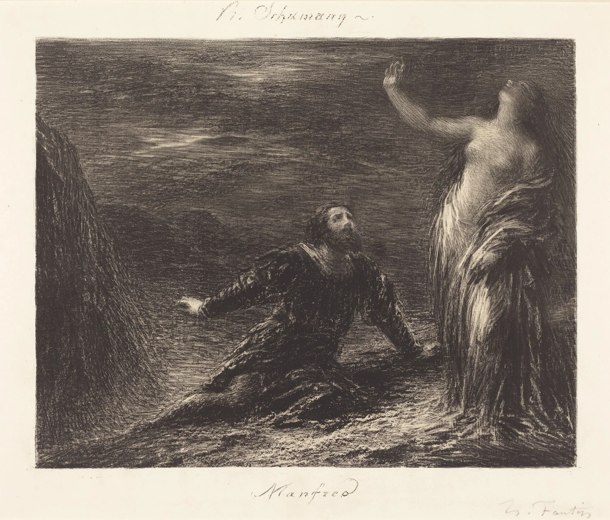 Manfred and Astarte (2nd plate), detail