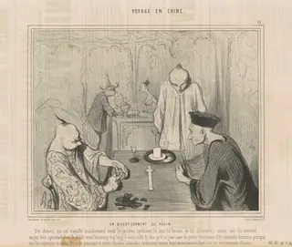 Un divertissement de pékin, by Honoré Daumier, ink, 1844