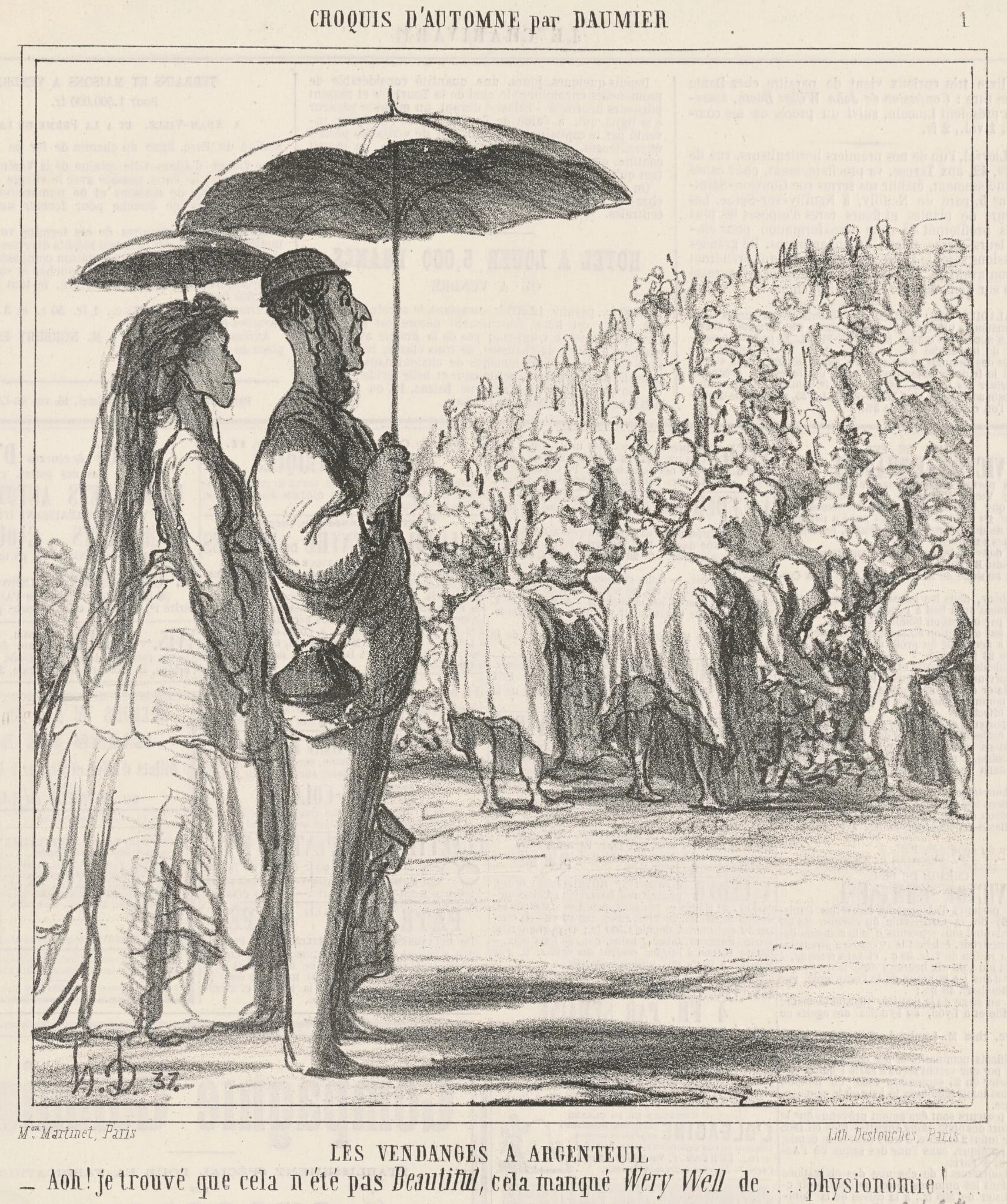 Les vendanges a Argenteuil, detail