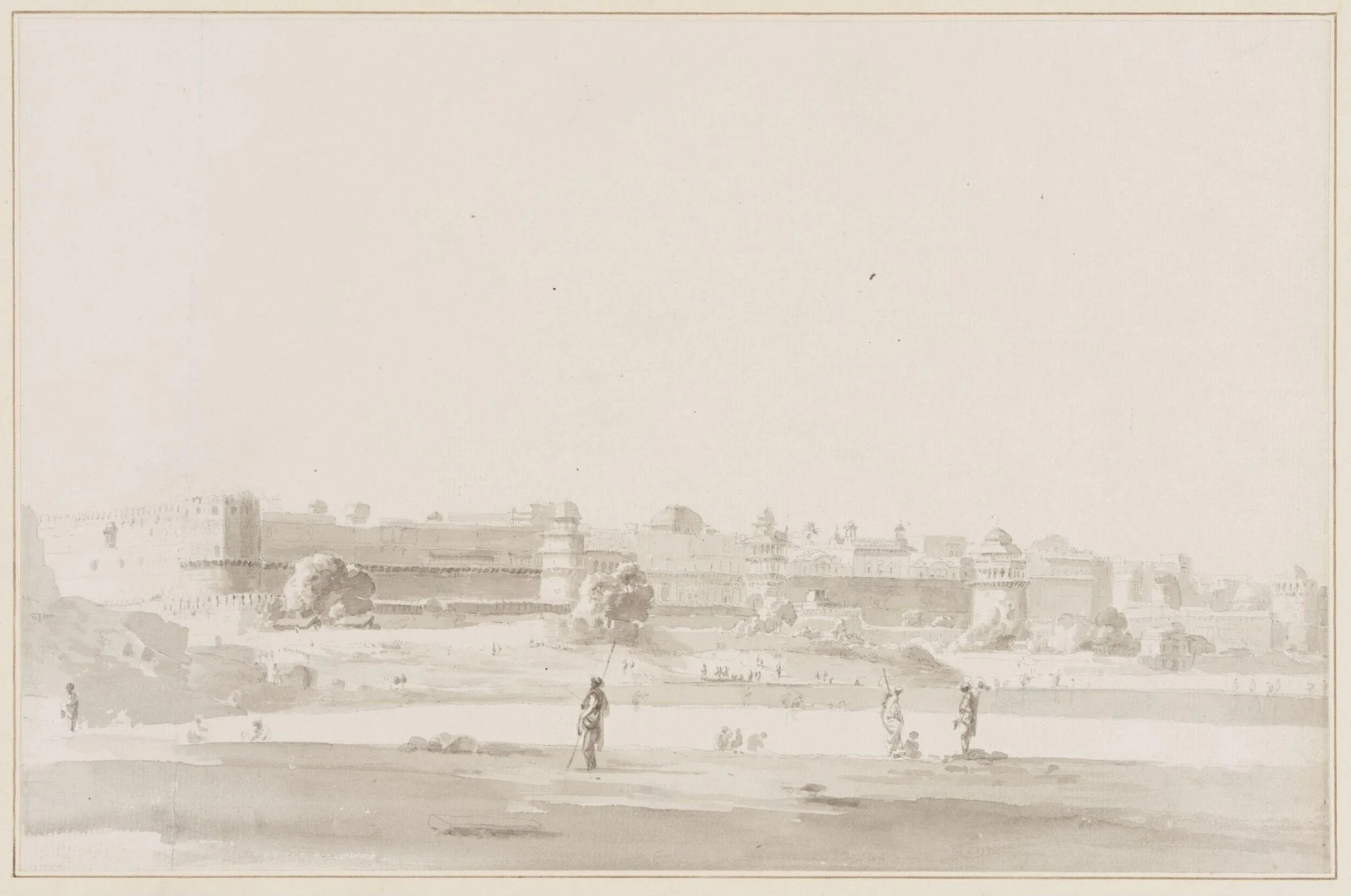 Fort of Ramnugger, near Benares, possibly Agra Fort., detail