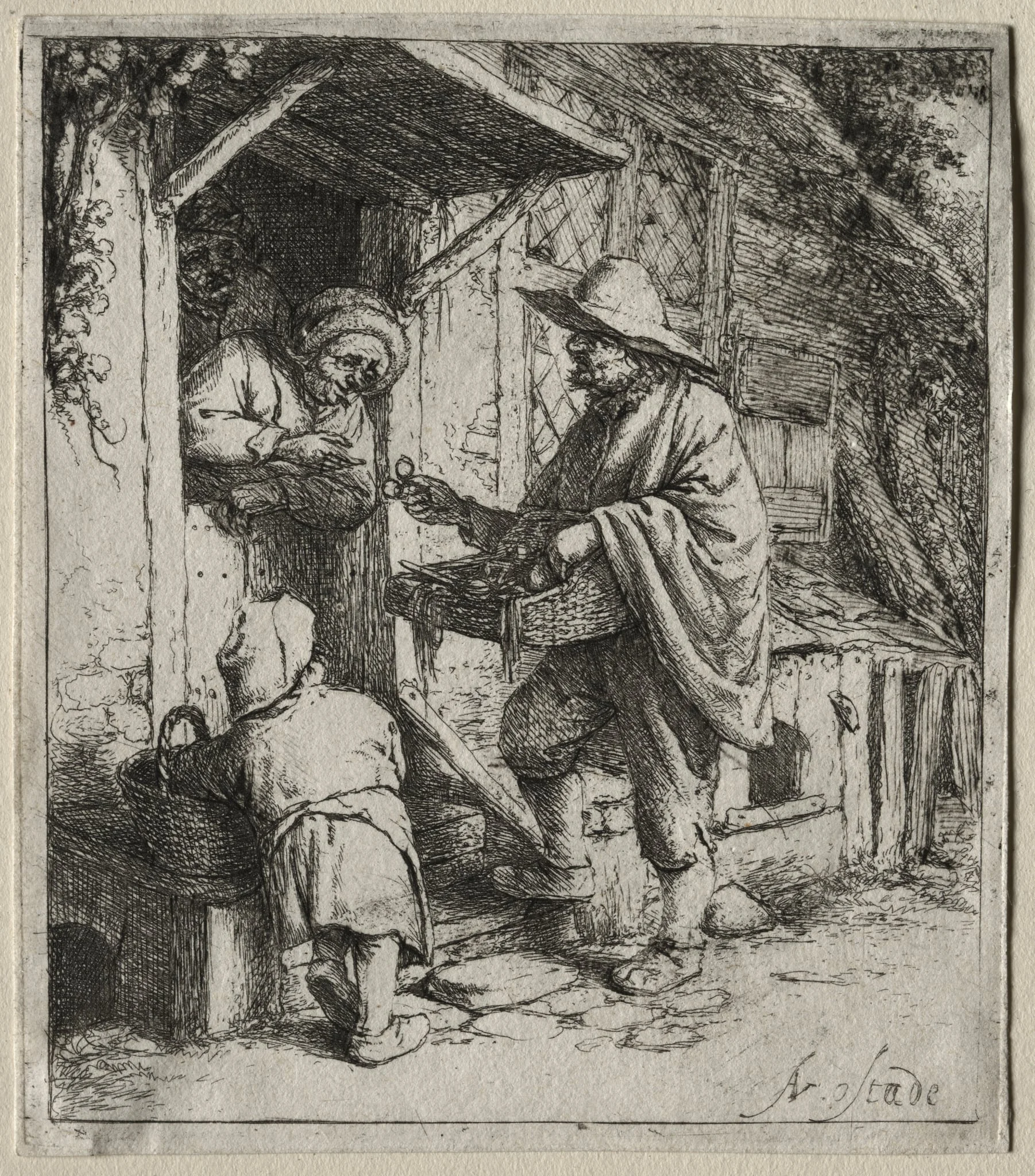 The Spectacle Seller, detail