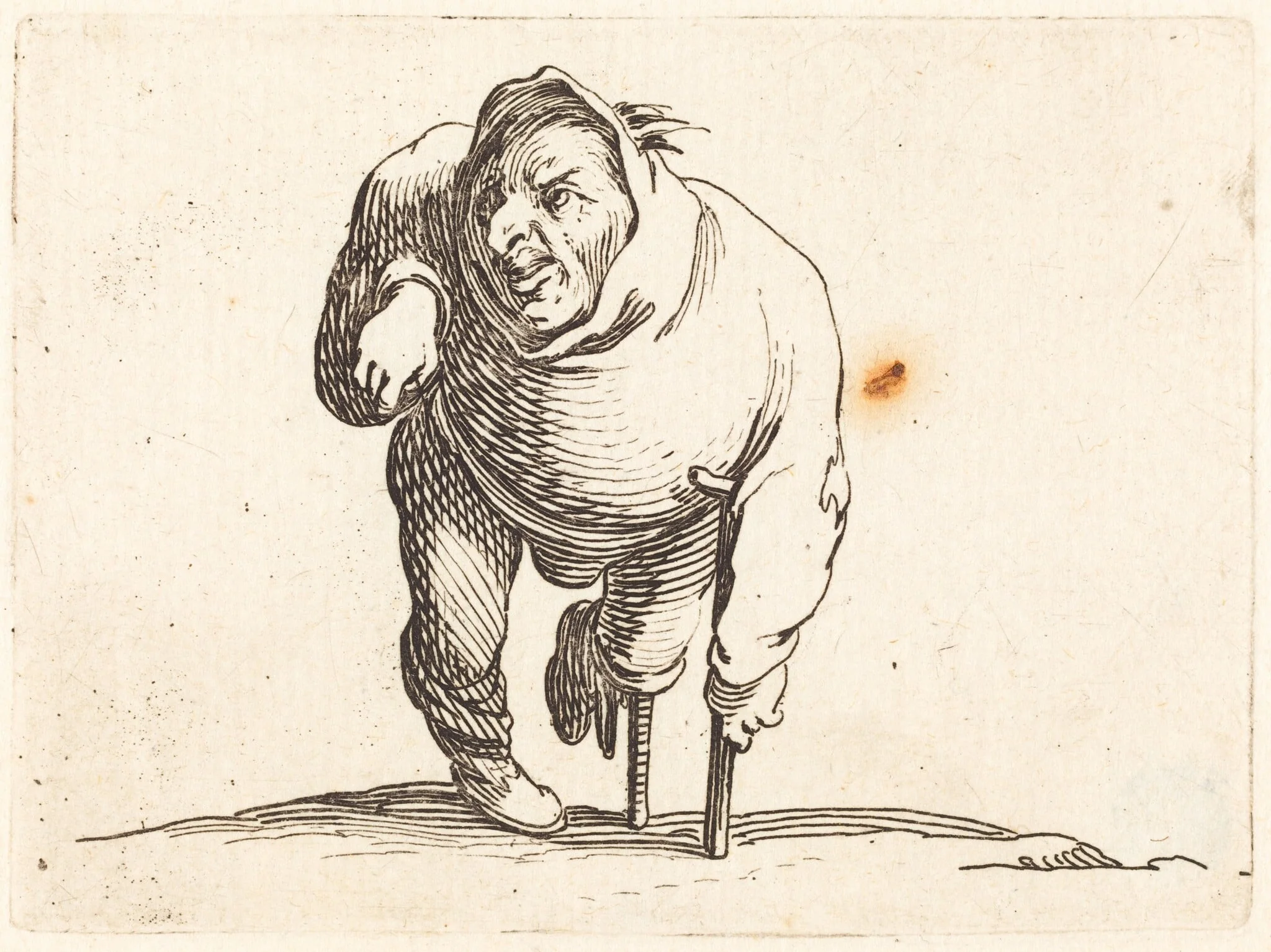 Cripple with Crutch and Wooden Leg, detail
