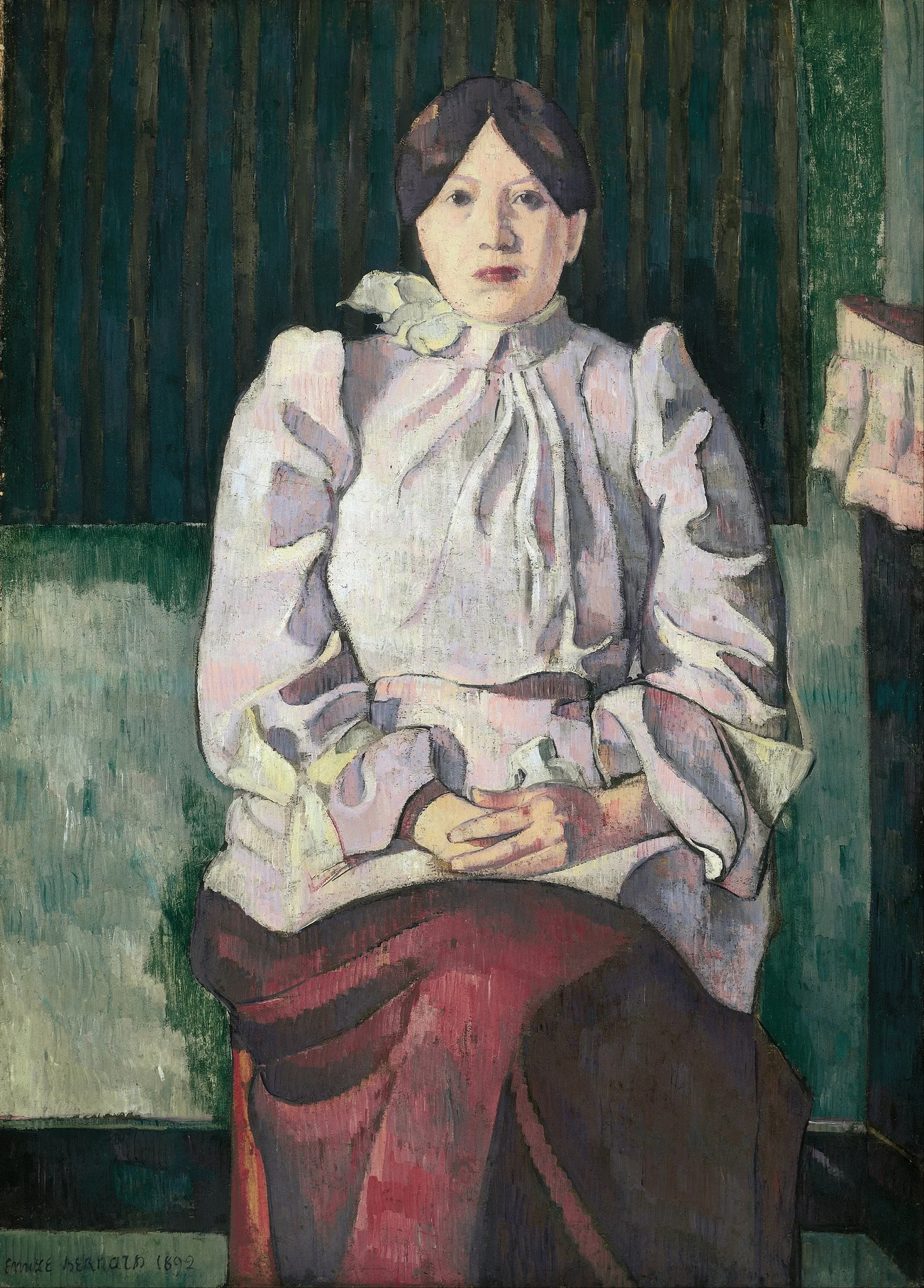 Portrait of Marie Lemasson, detail