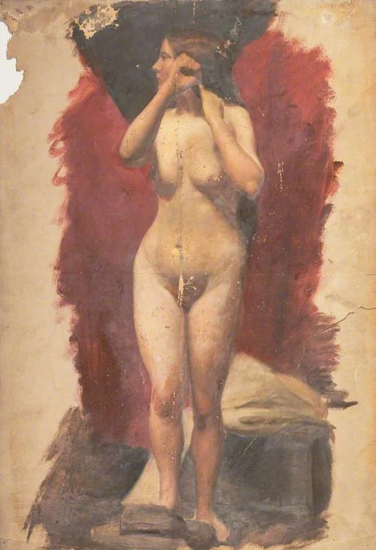 Life Study: Standing Female Nude, detail