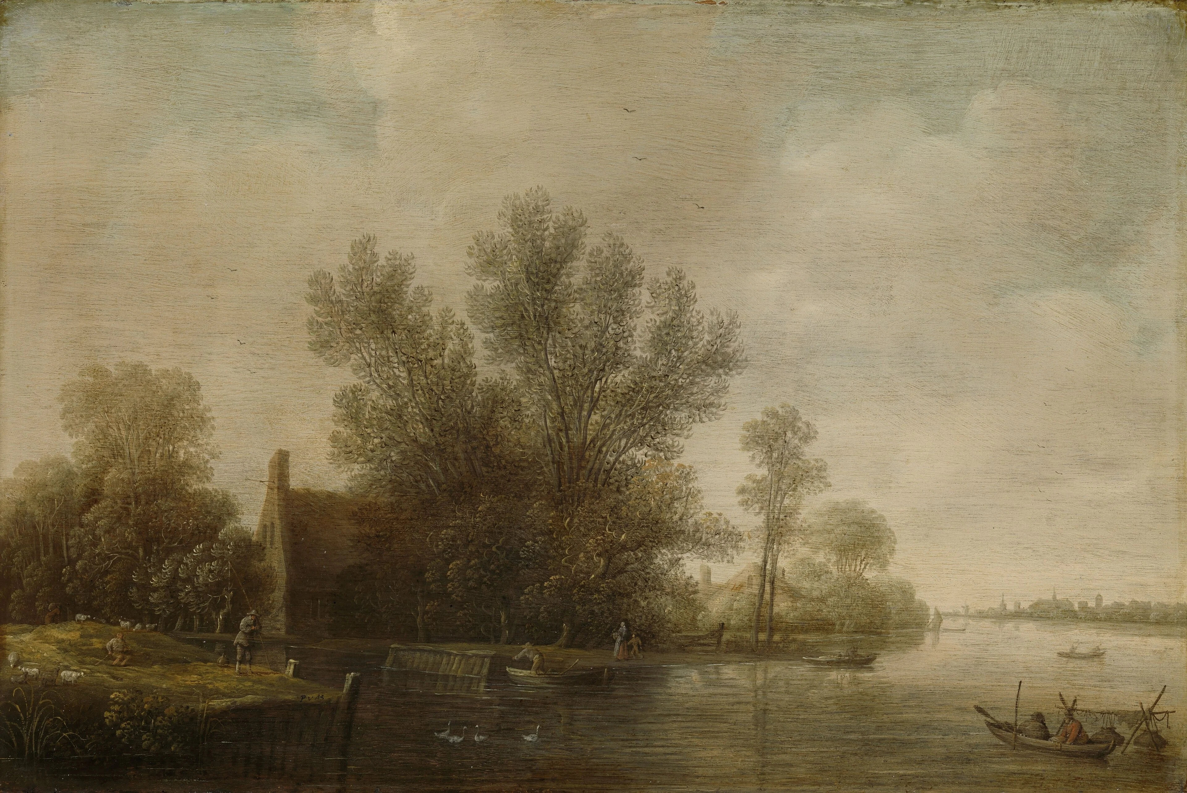 River landscape, detail