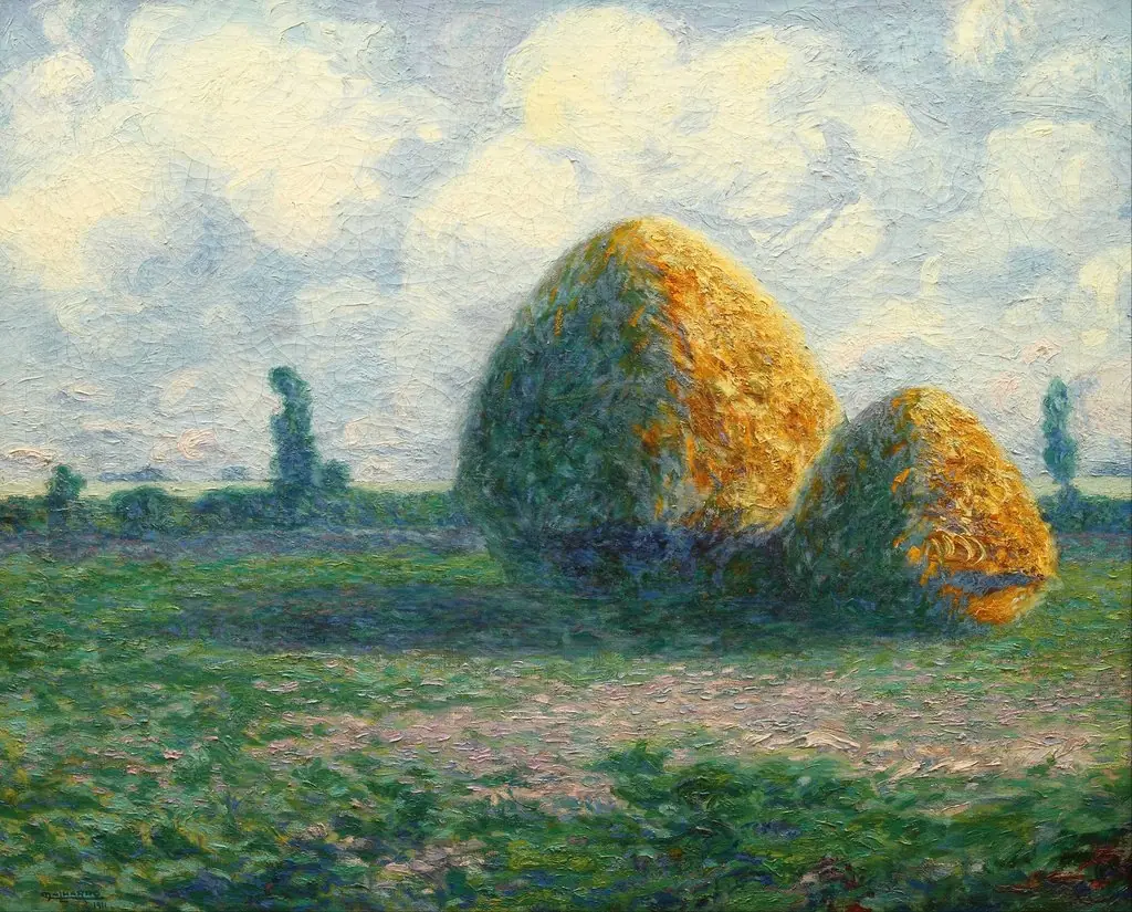 Las parvas (la pampa de hoy), by Martín Malharro, oil, 1911