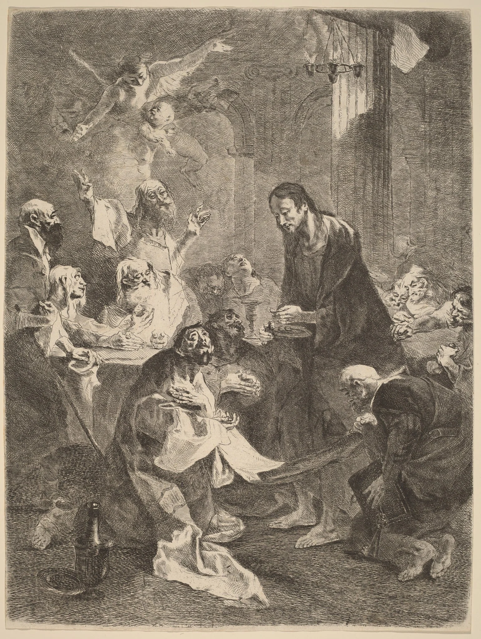The Institution of the Eucharist, detail