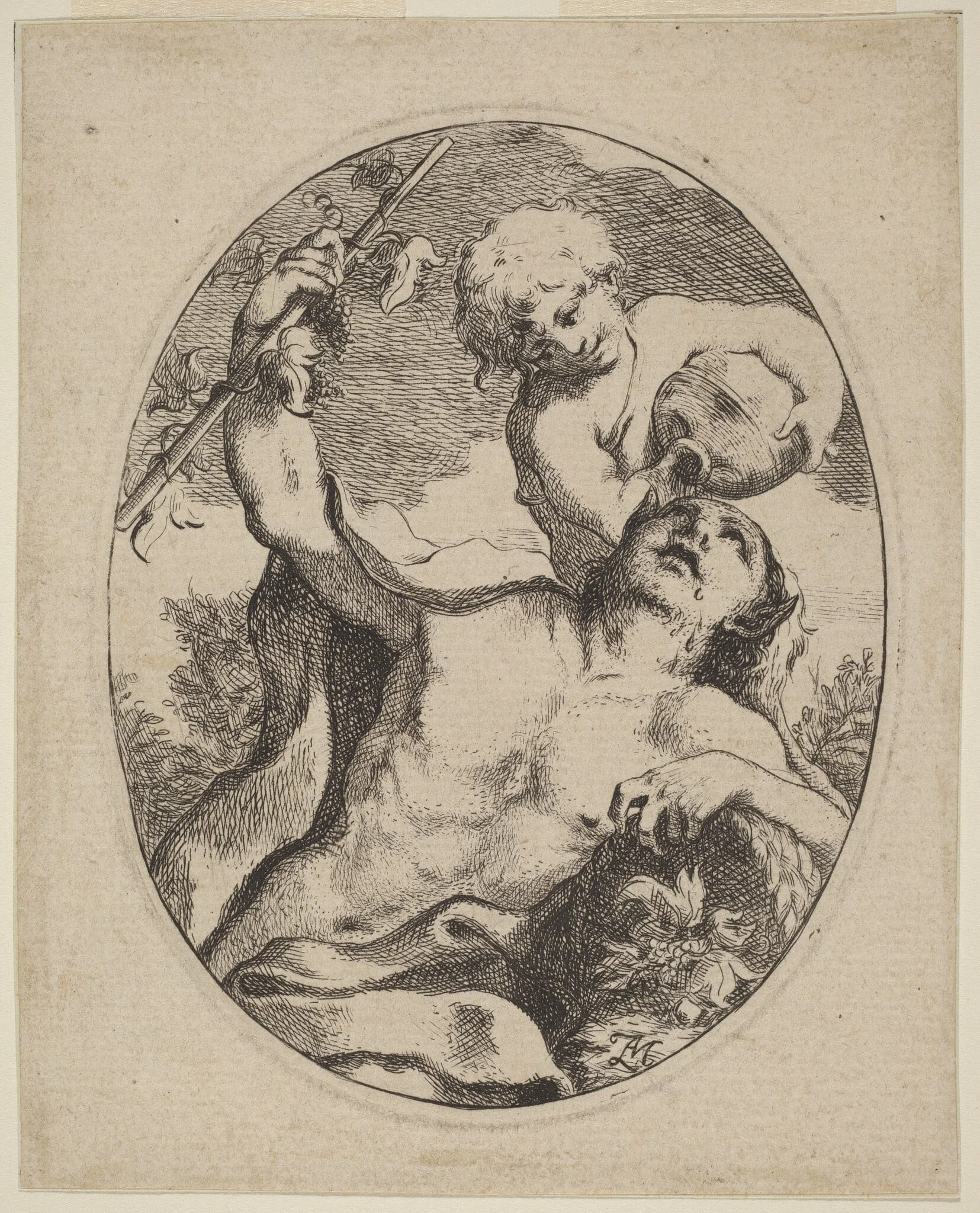 Bacchus, detail