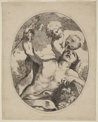 Bacchus, by Anton Maria II Zanetti, ink, 1744