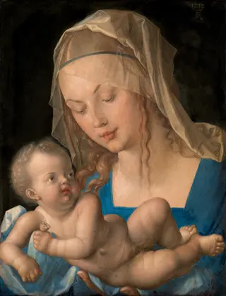 Mary and Child, by Albrecht Dürer, oil, 1512