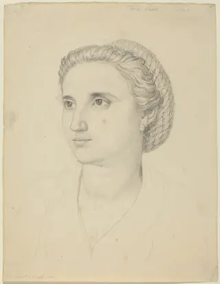 Teresa Scala, Calabrese, by Peter Rittig, graphite, 1819