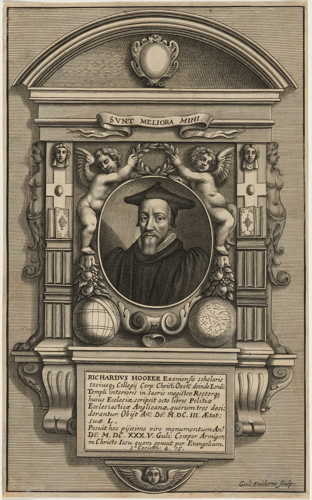 Richard Hooker, by William Faithorne, ink, 1662