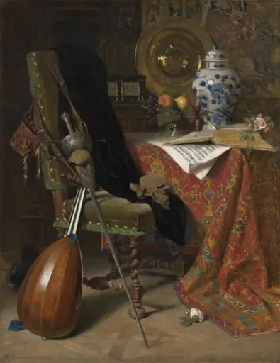 Seventeenth-Century Interior, by Charles Gifford Dyer, oil, 1877