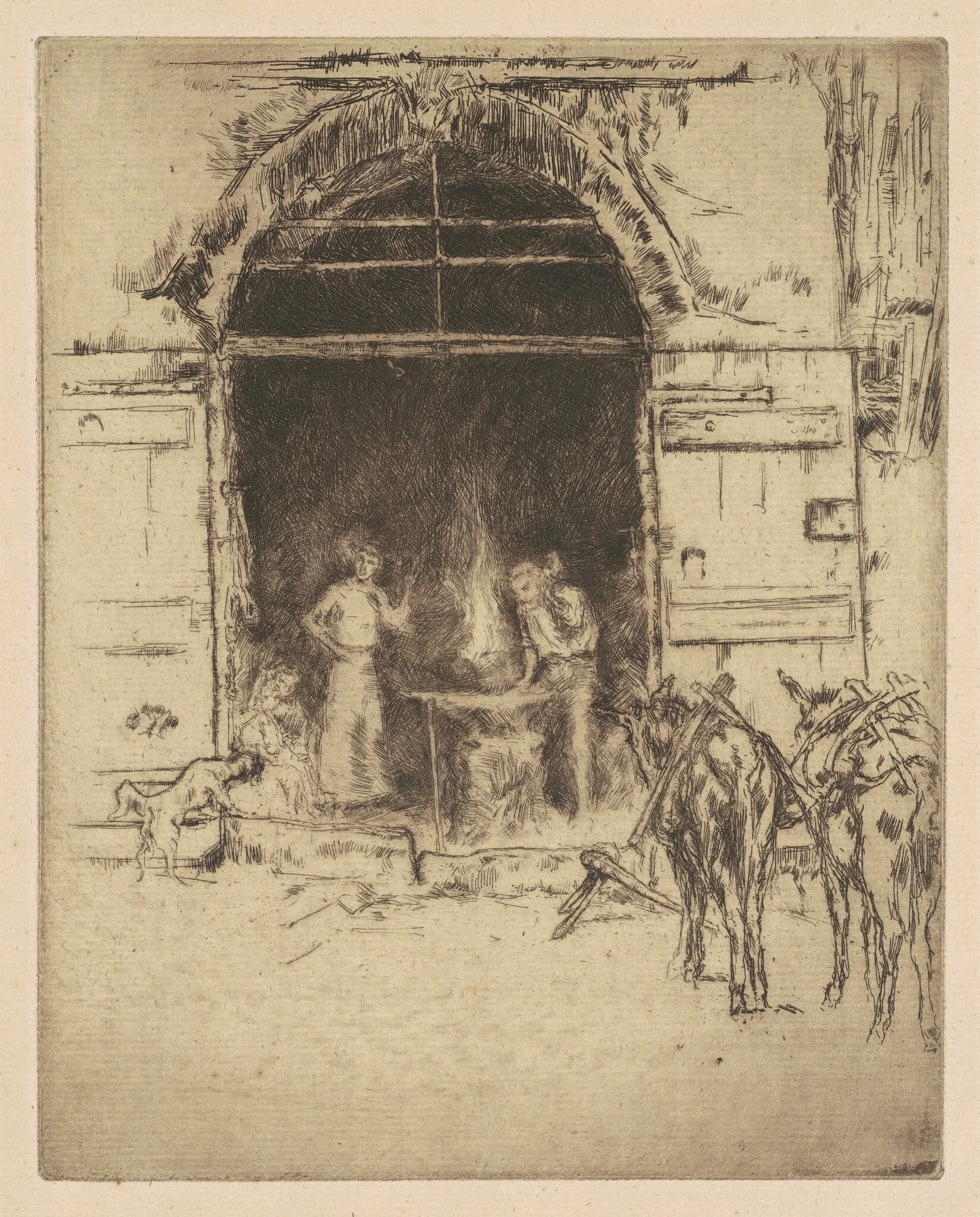 Flaming Forge, detail