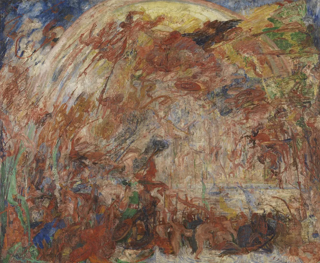 Fall of the Rebel Angels, by James Ensor, oil, 1895