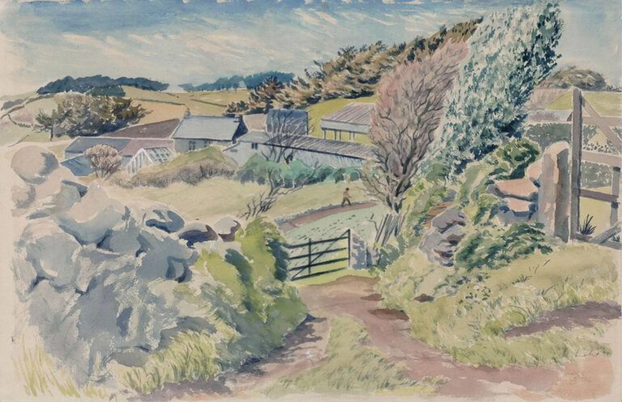 Farm Track and Gates, detail