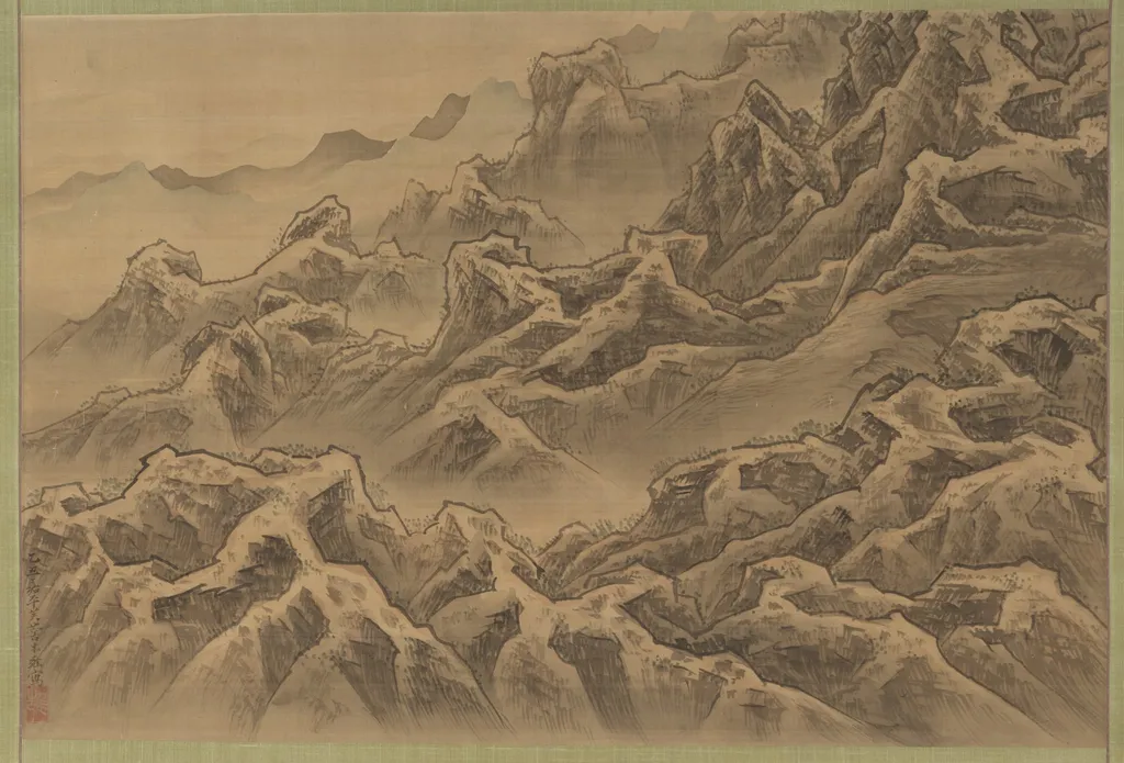 Mountains and Ravine, by Suzuki Fuyō, unspecified, 1805