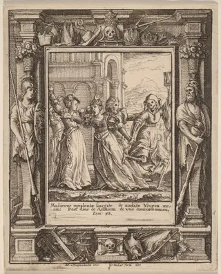 Queen, by Wenceslaus Hollar, ink, 1651