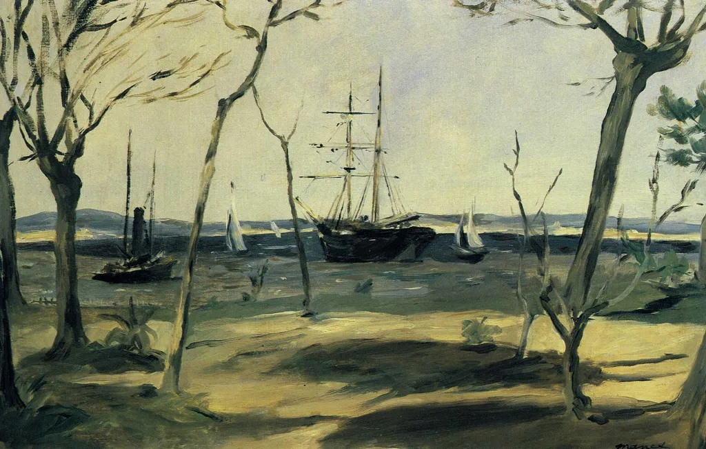 The Bassin d'Arcachon, by Edouard Manet, oil, 1871