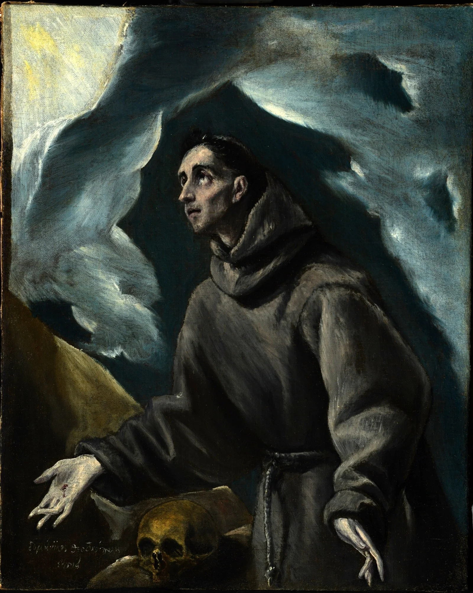 St. Francis receiving the Stigmata, detail