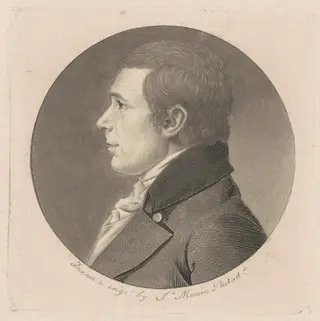 Peter Stephen DuPonceau, by Charles B. J. Févret de Saint-Mémin, ink, 1800