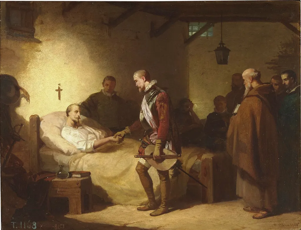Cervantes y don Juan de Austria, by Eduardo Cano, oil, 1860