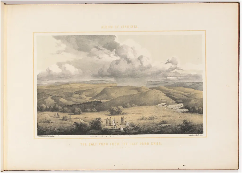 The Salt Pond from the Salt Pond Knob, No. 2, by Edward Beyer, ink, 1857