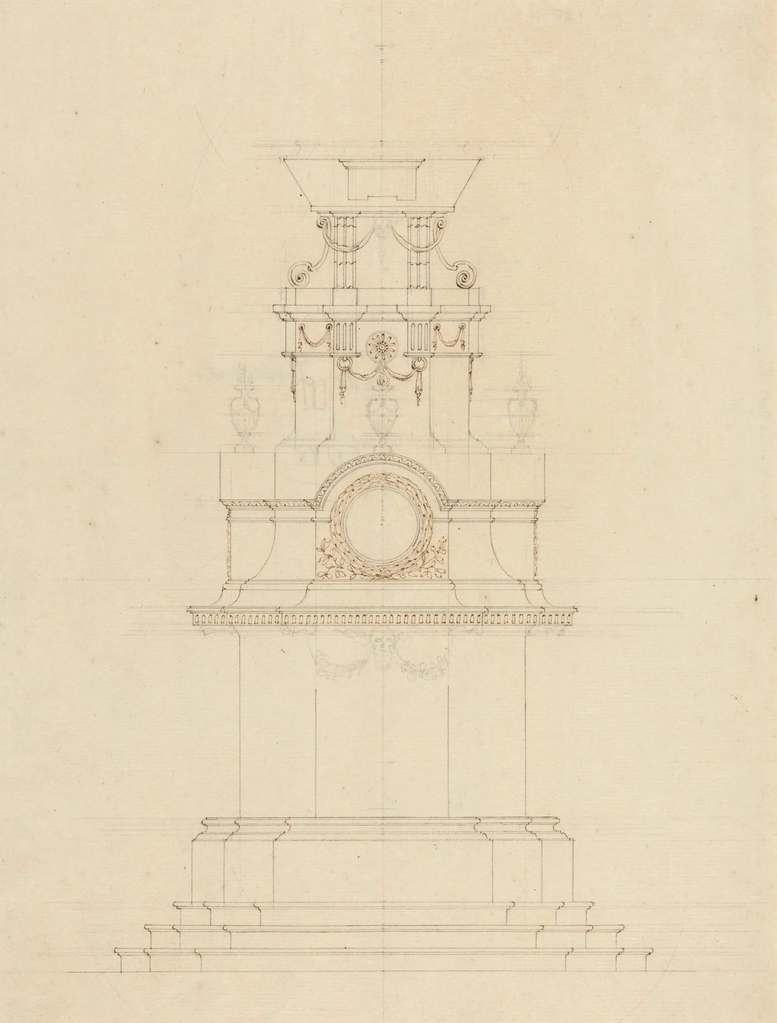 Design for a Catafalque, detail