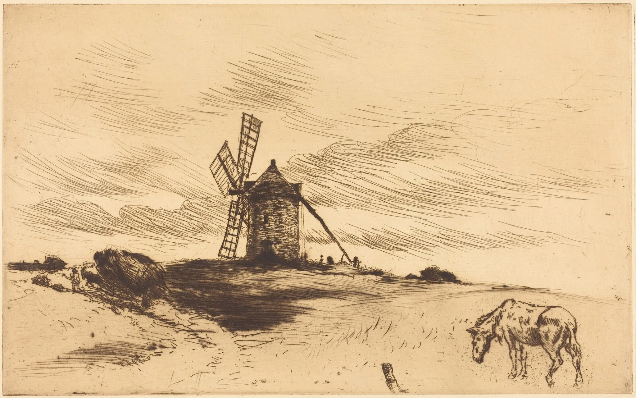 The Mill at Saint Jacut (Le moulin de Saint Jacut), detail