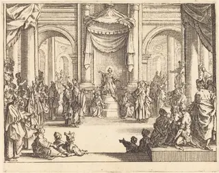 Christ Disputing with the Doctors, by Jacques Callot, ink, 1635