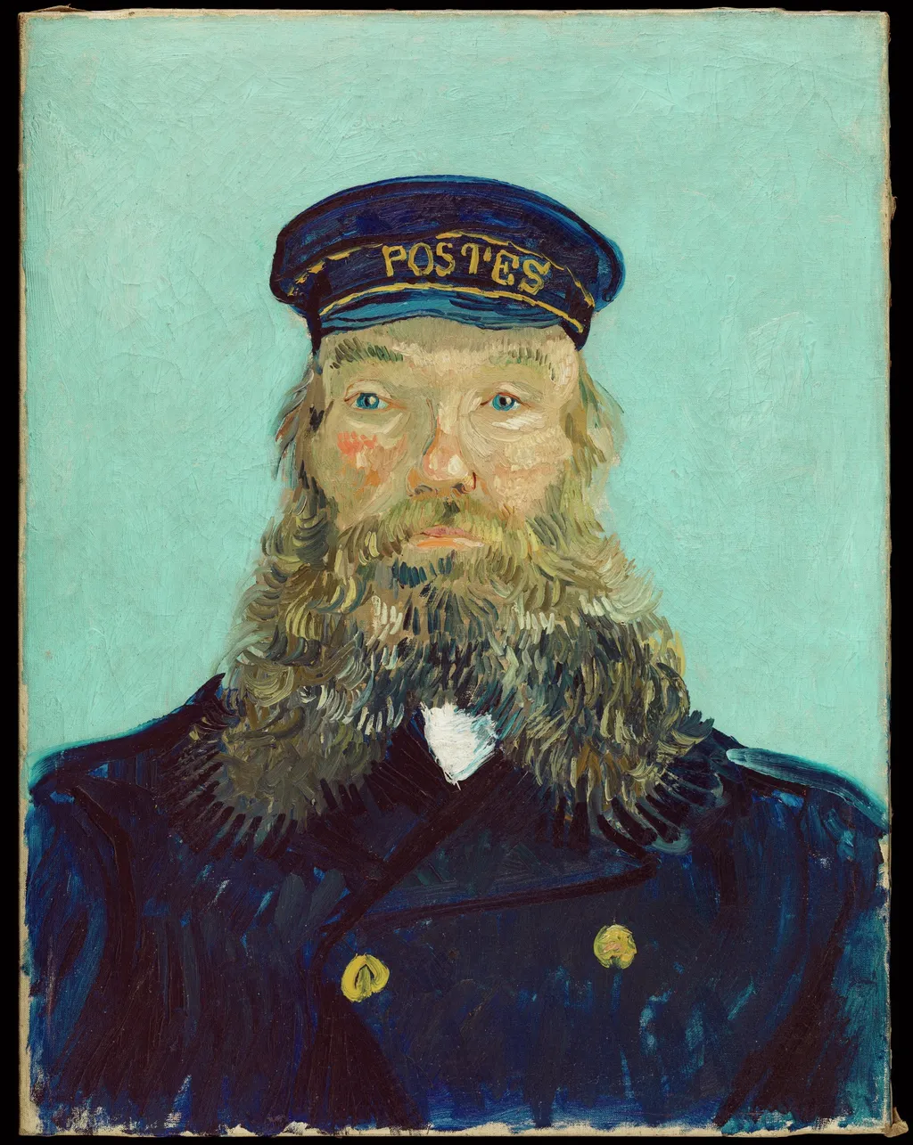 Portrait of Joseph Roulin, by Vincent van Gogh, oil, 1888