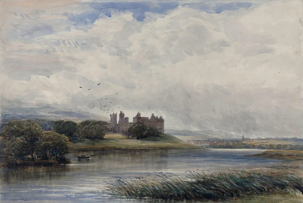 Linlithgow Castle, by Orrock, watercolor, 1883
