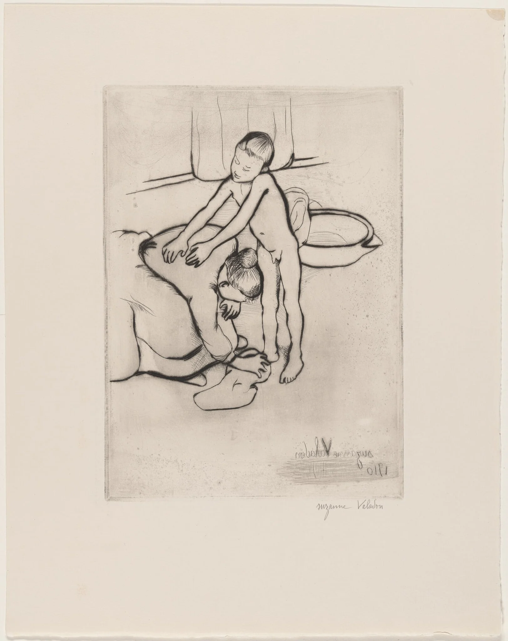 Catherine and Young Boy Nude, detail