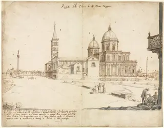 Eighteen Views of Rome: The Basilica of Santa Maria Maggiore, by Lievin Cruyl, 1664
