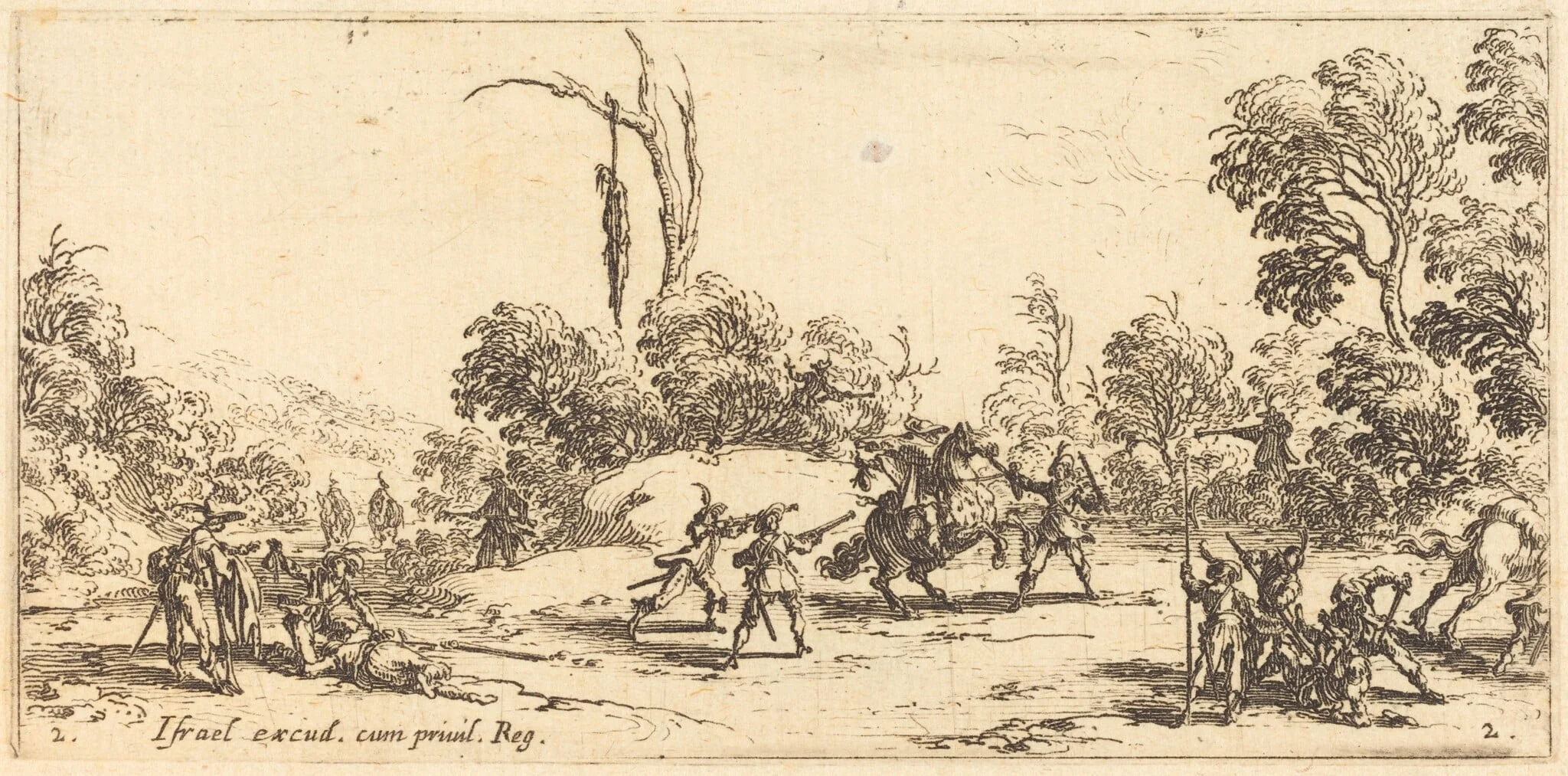 Attacking Travelers on the Highway, detail