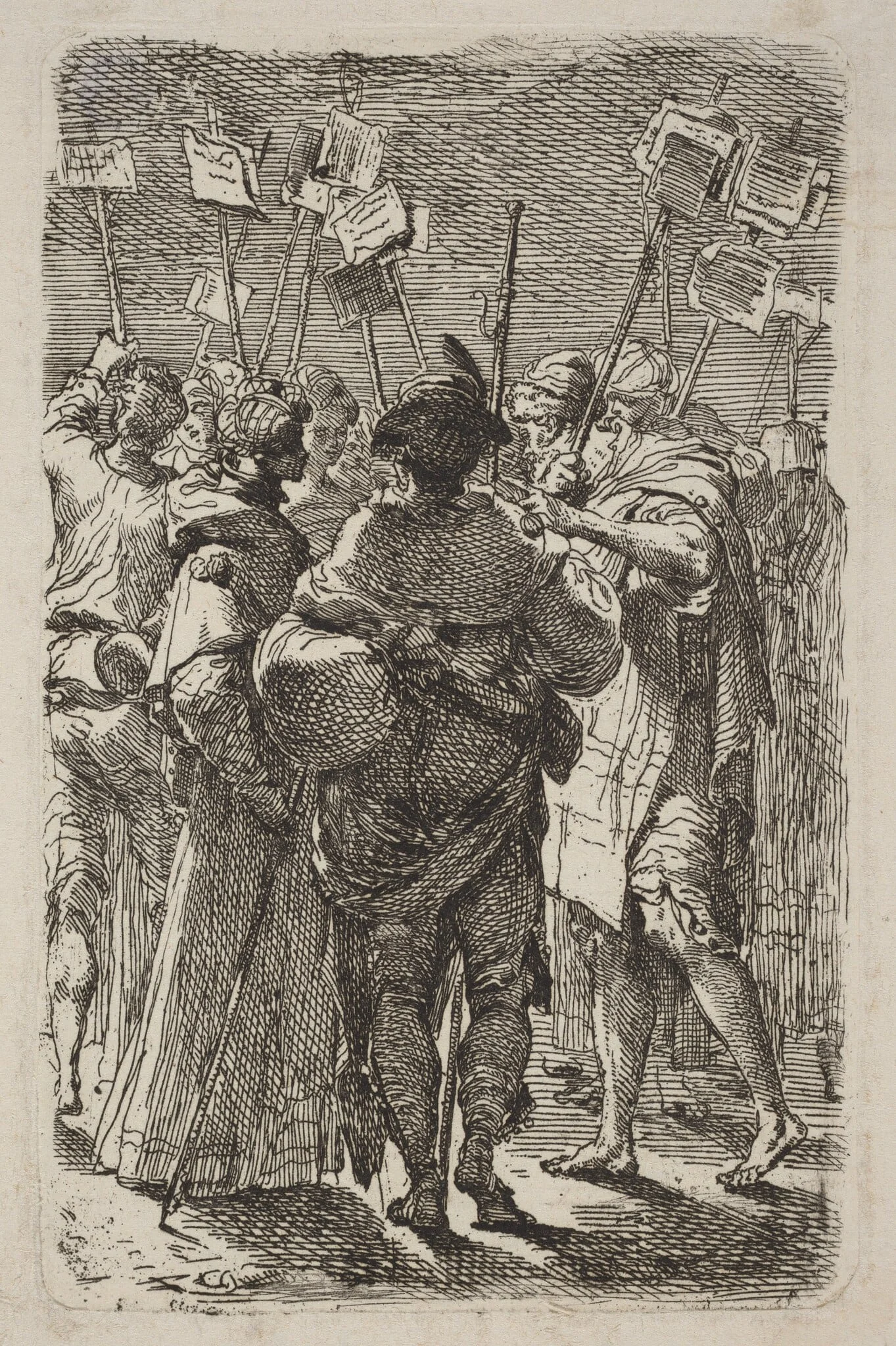 The Pilgrims, detail