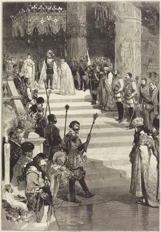 Le Couronnement de l'Empereur Alexandre III de Russie (27 Mai), by Auguste Louis Lepère, ink, 1883
