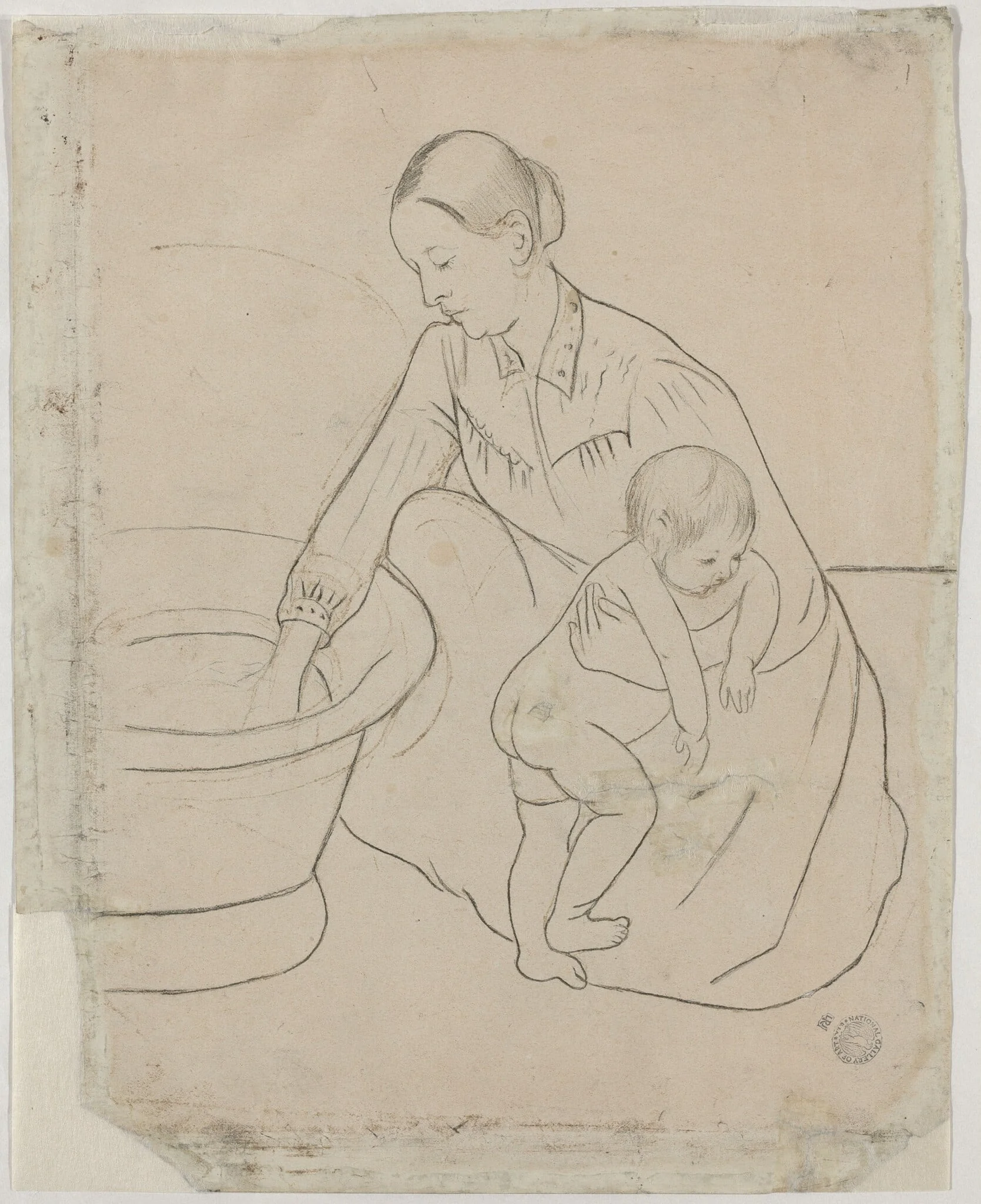 The Bath [verso], detail