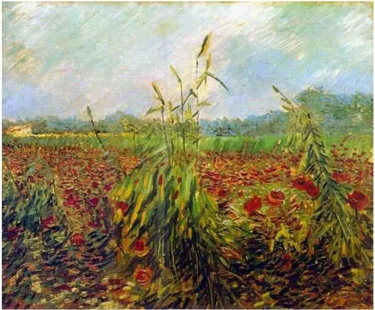 Green Ears of Wheat, detail