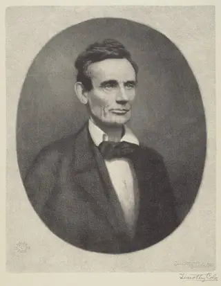Abraham Lincoln, by Timothy Cole, ink, 1928