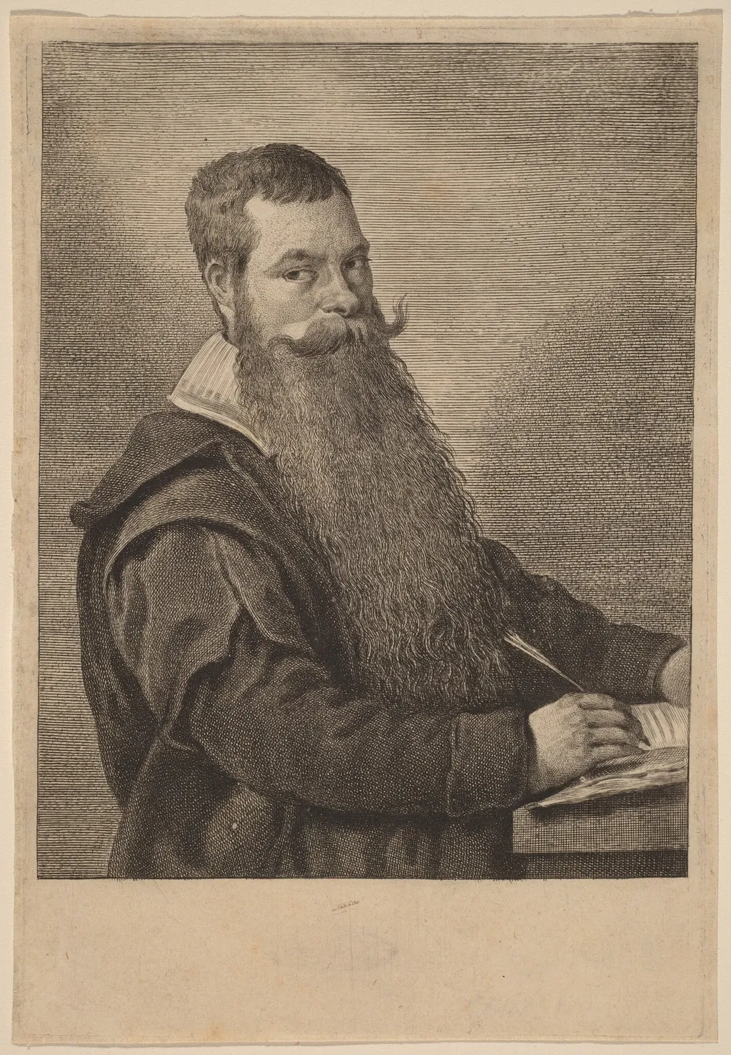 Nicolas Bodding van Laer, by Jonas Suyderhoff, ink, 1639