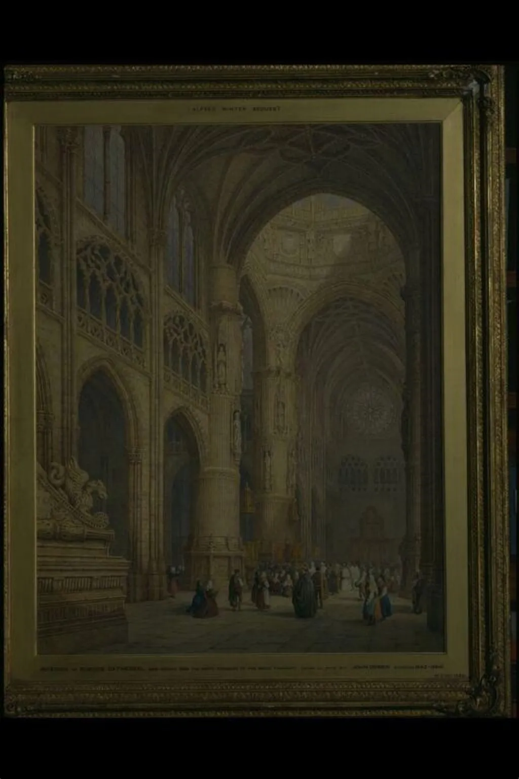 Interior of Burgos Cathedral, by John Dobbin, watercolor, 1874