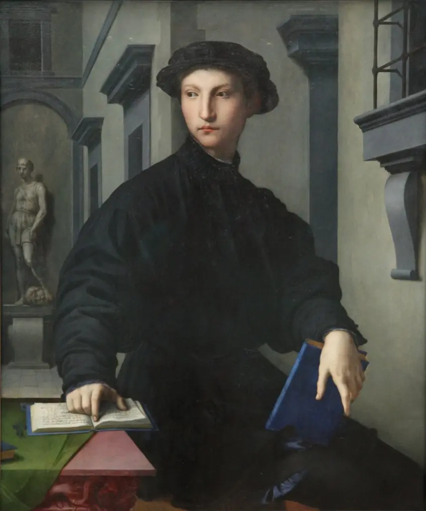 Portrait of Ugolino Martelli, by Bronzino, oil, 1540