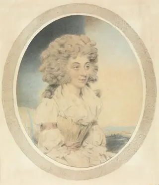 Seated Young Lady Facing Right, by John Downman, 1794